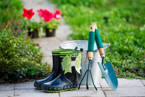 Maryland gardener creating a colorful landscape bed